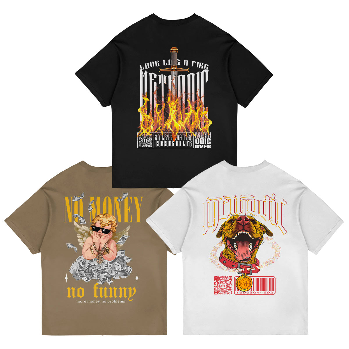 Kit 3 Camisetas Oversized - 004