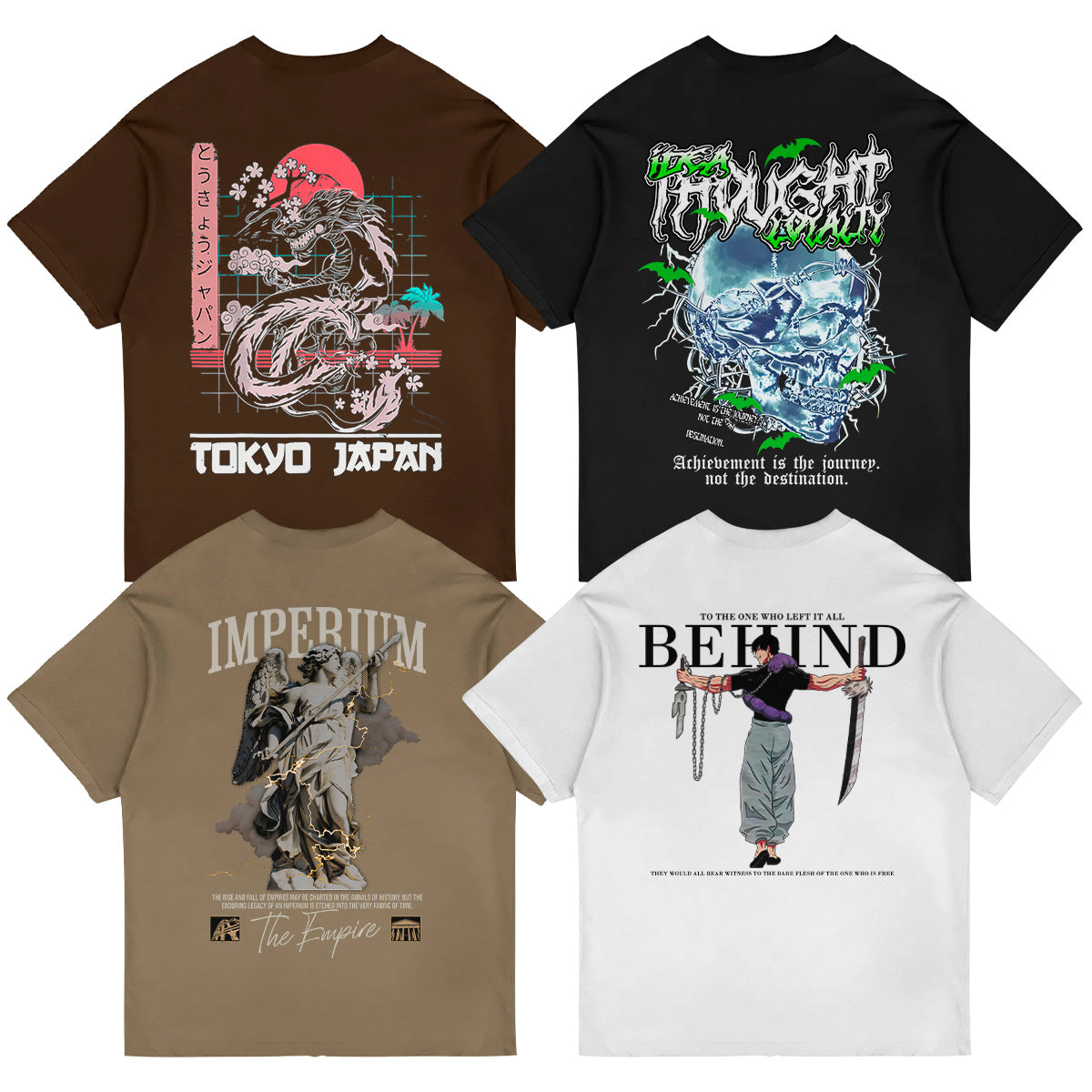 Kit 4 Camisetas Oversized - 003