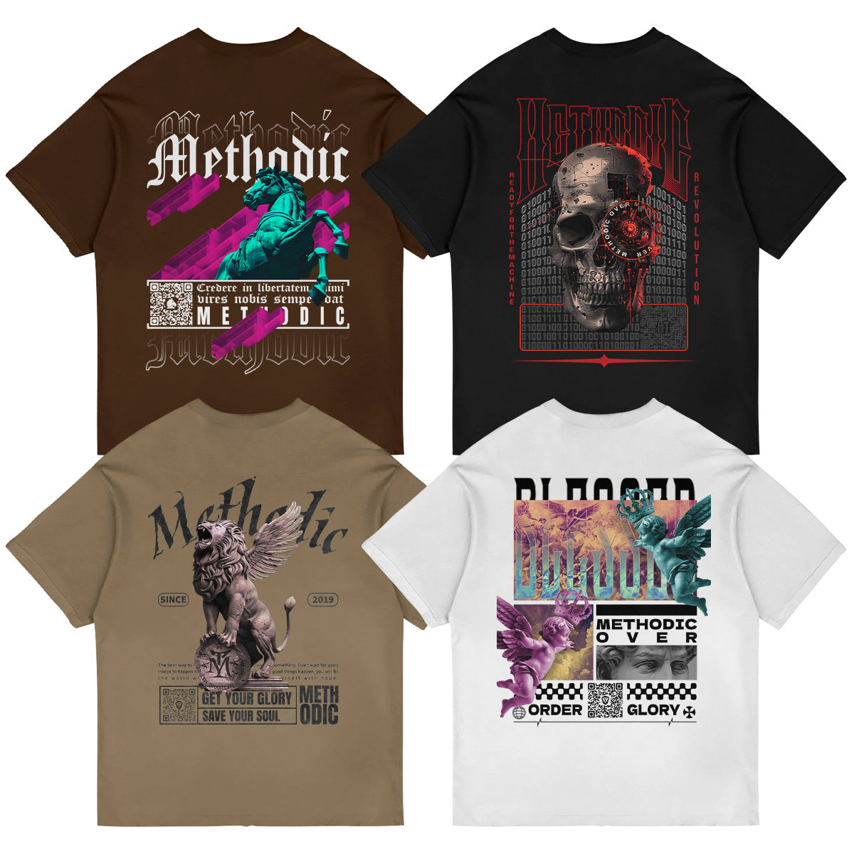 Kit 4 Camisetas Oversized - 005
