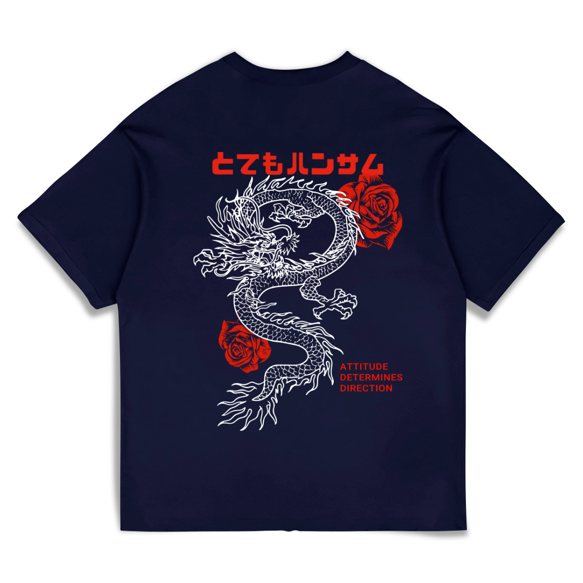 Camiseta Oversized Dragon Roses